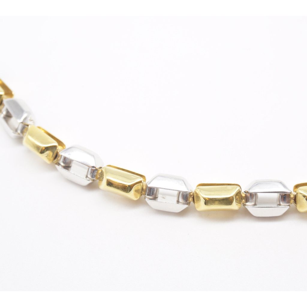 Mechanics 55cm Necklace Yellow gold and White gold