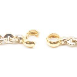 Girocollo catena a C incrociate in oro bianco e giallo