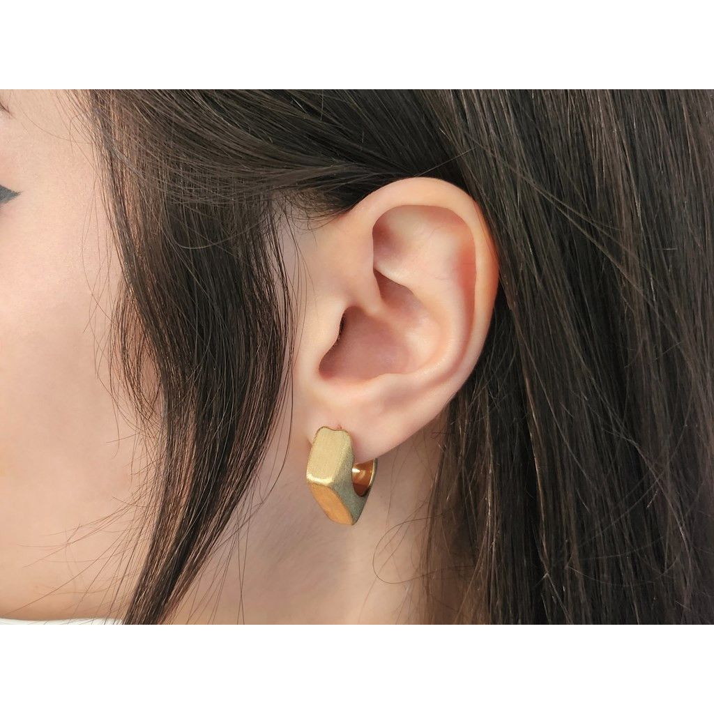 Orecchini cerchietti in oro giallo 18Kt 750% unisex