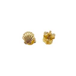 Shell Earrings in Yellow Gold