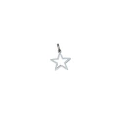 Ciondolo Stella grande traforata in oro bianco
