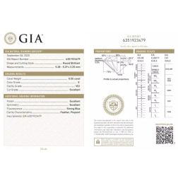 Certified Diamond GIA 0.55 E  VS1