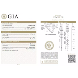 Diamante Certificato GIA 0.34 E  VS1Diamante Certificato GIA 0.34 E  VS1