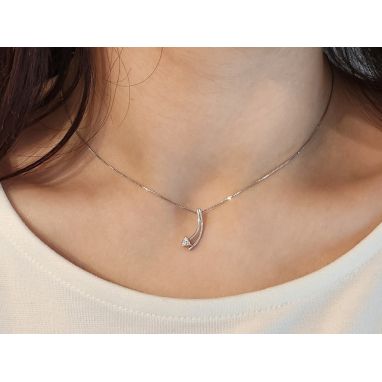 Collana Donna Argento Con Diamanti Asimmetrici: Doppio Strato Y2K, Regalo Perfetto