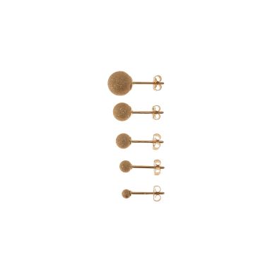 Arran Orecchini A Sfera In Oro Giallo 9 Carati – Classici, 3 Mm, Con Chiusura A Farfalla, Gioiello Elegante Per Ogni Giorno - 2