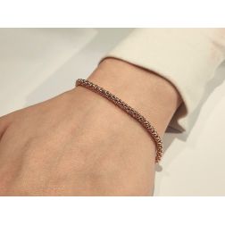 Bracelet "coreana" chain in rose gold - 19cm