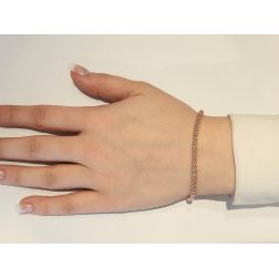 Bracelet "coreana" chain in rose gold - 19cm