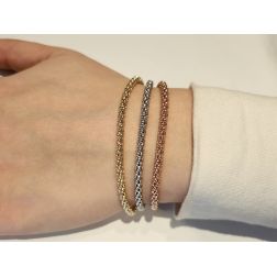 Photo of worn Bracelet "coreana" chain in white gold