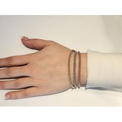 Photo of worn Bracelet "coreana" chain in white gold