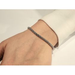 Photo of worn Bracelet "coreana" chain in white gold