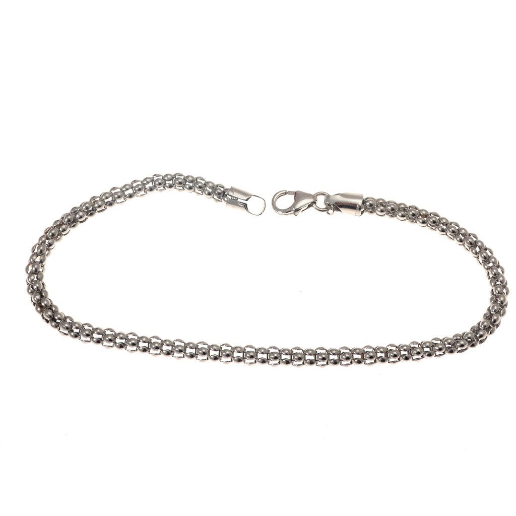 Bracelet "coreana" chain in white gold