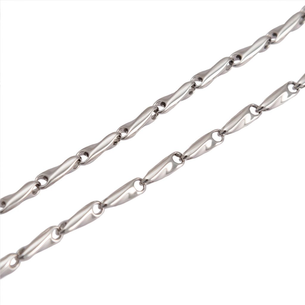 Collana Girocollo 45cm Tubolare Spirale Oro Bianco