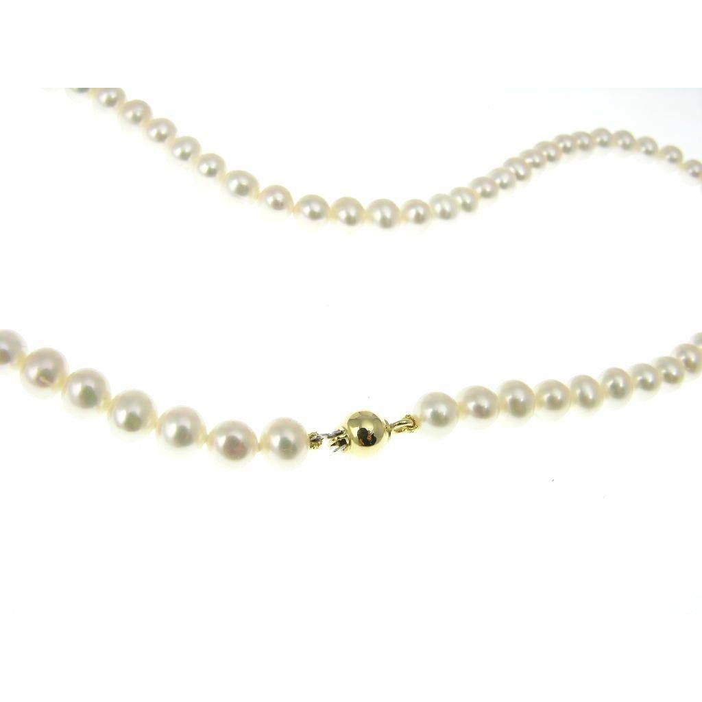 Collana Perle Sfera Oro Giallo