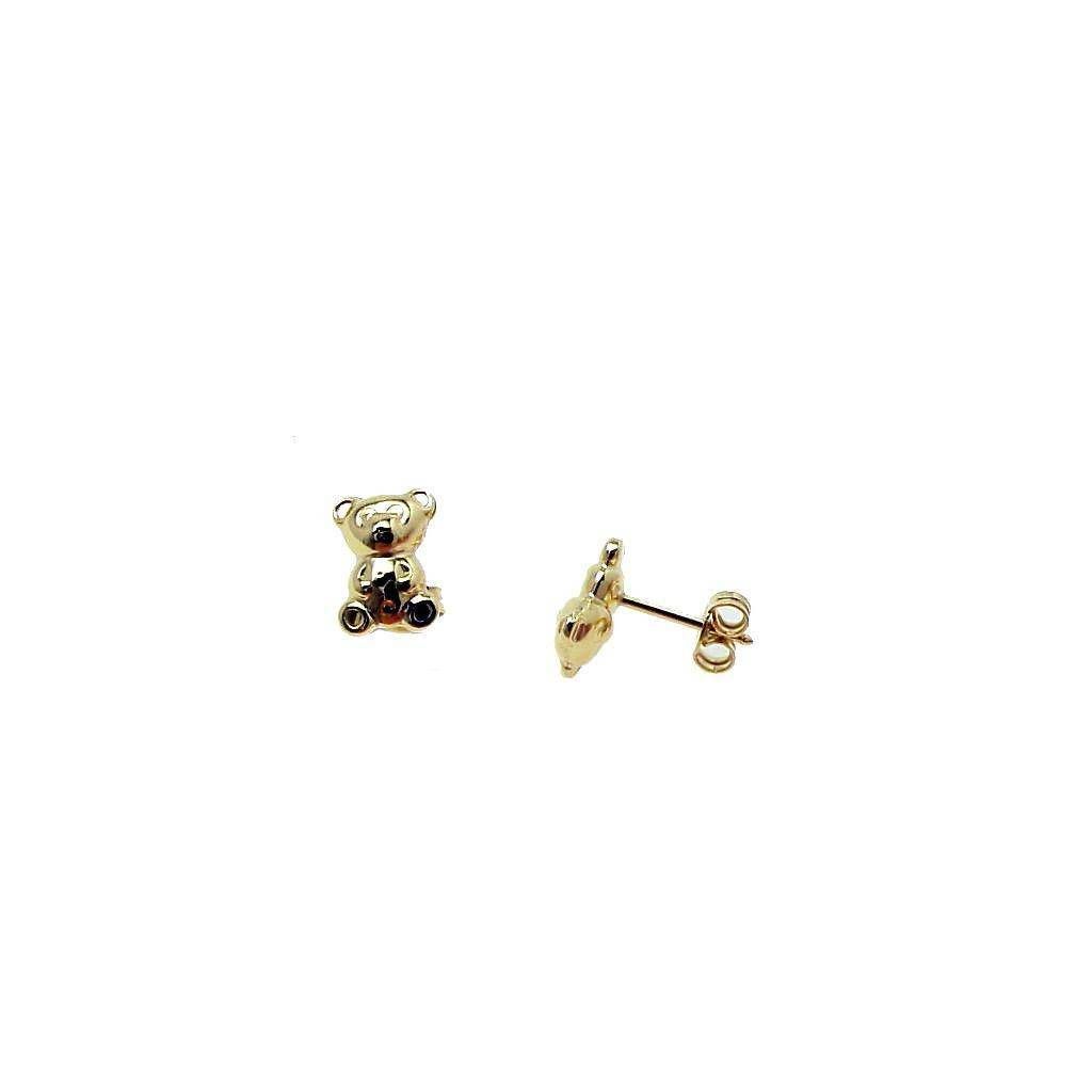 Yellow gold Earring Teddy Bear