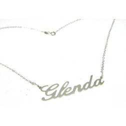 Name Necklace white  gold big version