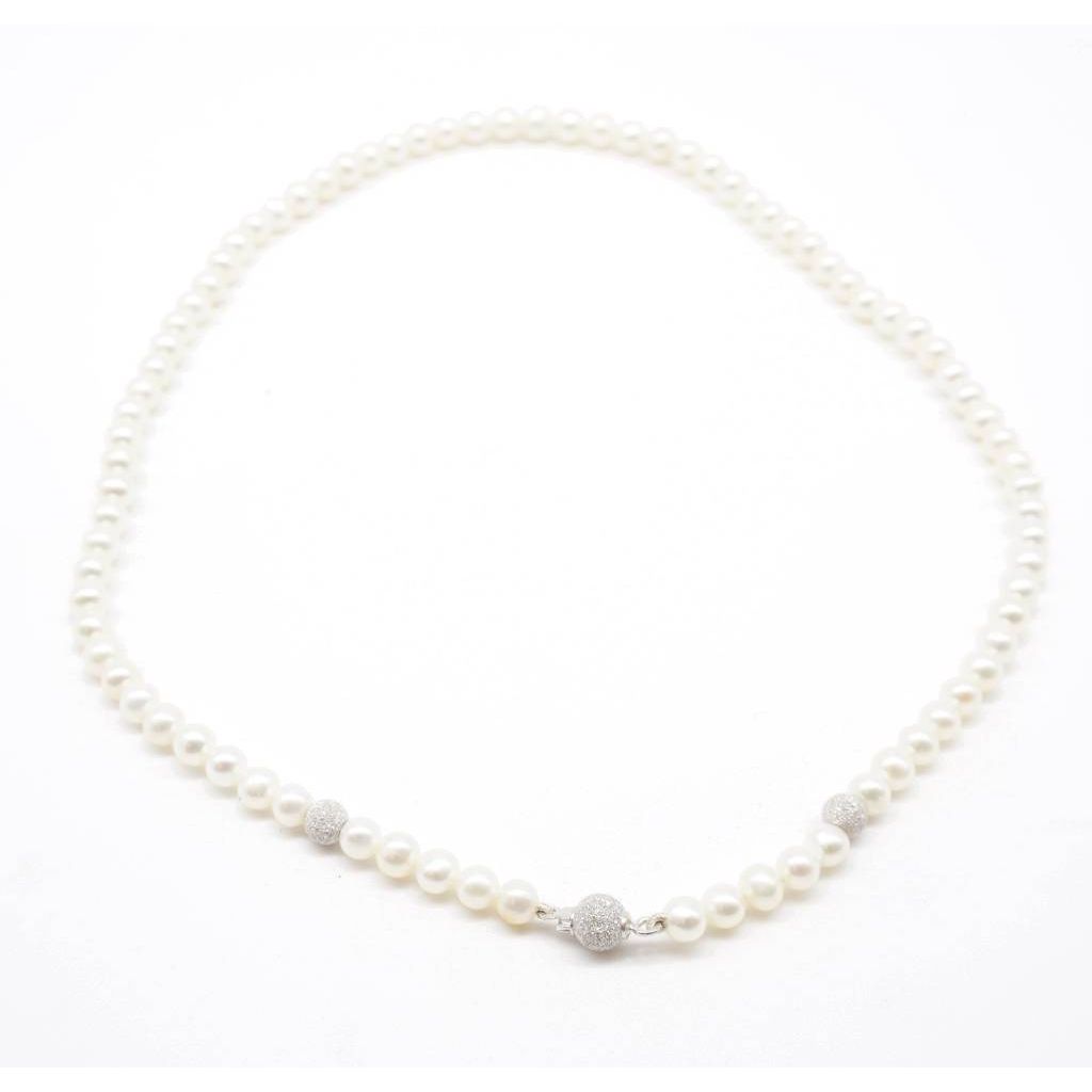 Collana Perle Centrale 2 Oro Bianco