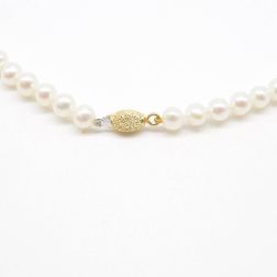 Collana Perle Barilotto Diamantato Oro Giallo