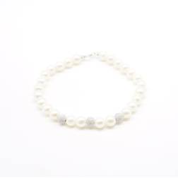 Bracelet Pearls Targa 3 white gold