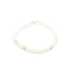 Bracelet Pearls 2 x 2 yellow gold