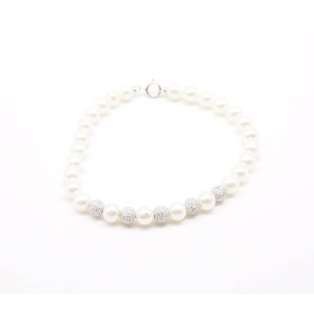 Bracelet Pearls Targa 5 White Gold