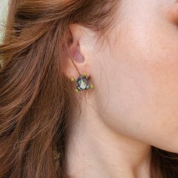 Photo of worn Frog Earrings