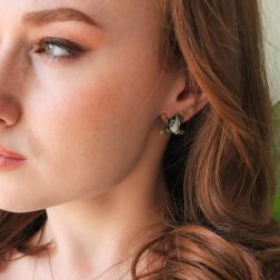 Photo of worn Frog Earrings