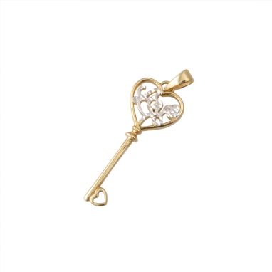Ciondolo Oro Giallo 18K 750 – Chiave Di Violino 3.5 Cm – Nuovo Con Etichette