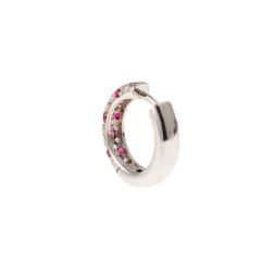 Round Hoops with Diamonds and Rubies