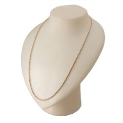 Collana Corda Oro Giallo con Veneta Oro Bianco 58cm x 2.7mm