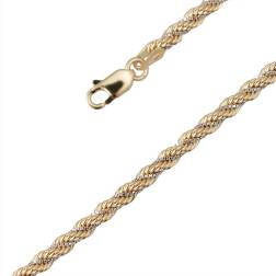 Bracciale Corda Oro Giallo con Veneta Oro Bianco 16.50 x 3.3mm