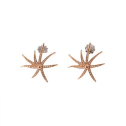 Diamonds Earrings Starfish Rose Gold