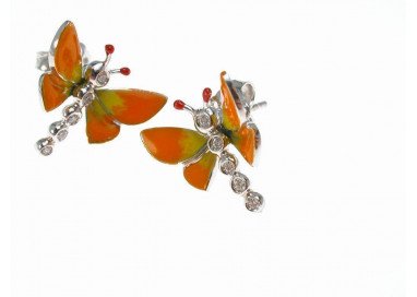 Orecchini Farfalla Arancione