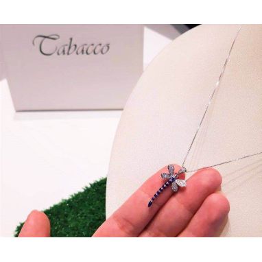 Bracciale Charm In Argento 925 Con Ciondolo Libellula E Zirconia - Gioiello Da Sposa O Regalo Di Natale Per Donna