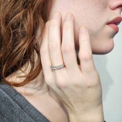 Veretta 7 Diamanti Suspended  0.39ct foto indossata