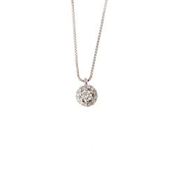Light Point Diamond Necklace 0.10ct Contoured