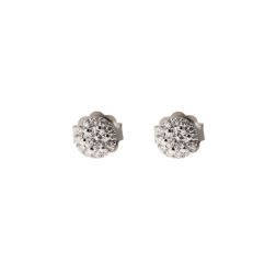 Light Point Earrings with 0.50ct Contoured Diamonds