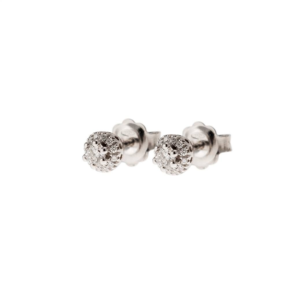 Orecchini Punto Luce Diamanti 0.50ct Contornati