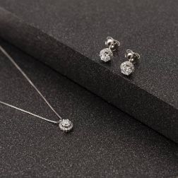 Light Point Earrings with 0.50ct Contoured Diamonds