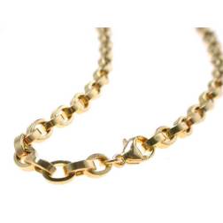 Oval Chain 45cm Necklace Yellow Gold