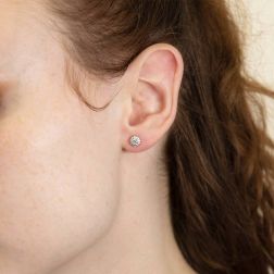 Light Point Earrings Diamonds with 0.17ct each Contoured