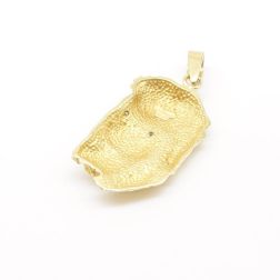 Head of Christ medal yellow gold and diamonds