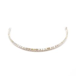 Yellow and Brown Diamond Tennis Bracelet