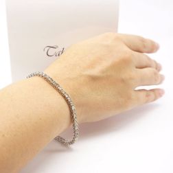 Photo of worn Yellow and Brown Diamond Tennis Bracelet