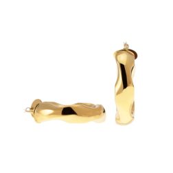 Boccole Ondulate Lucide 3cm x 7.5mm Oro Giallo 18kt