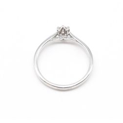 Anello Solitario "Ninfea" in Platino e Diamante GIA 0.30ct