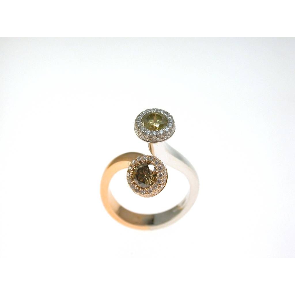 Stems Fancy Diamonds Ring