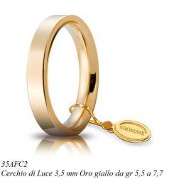 Wedding Band Cerchi di Luce 3,5 mm Yellow Gold by UNOAERRE
