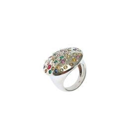 White Gold Confetti Ring