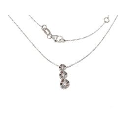Trilogy Faceted Circle Necklace with Climbing Diamonds