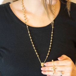 Collana Rosario Oro Giallo sfere 5.80 mm